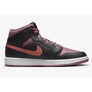Nike Air Jordan 1 Mid Shoes Sky J Mauve Black Orange Men Size 10 FB9911-008